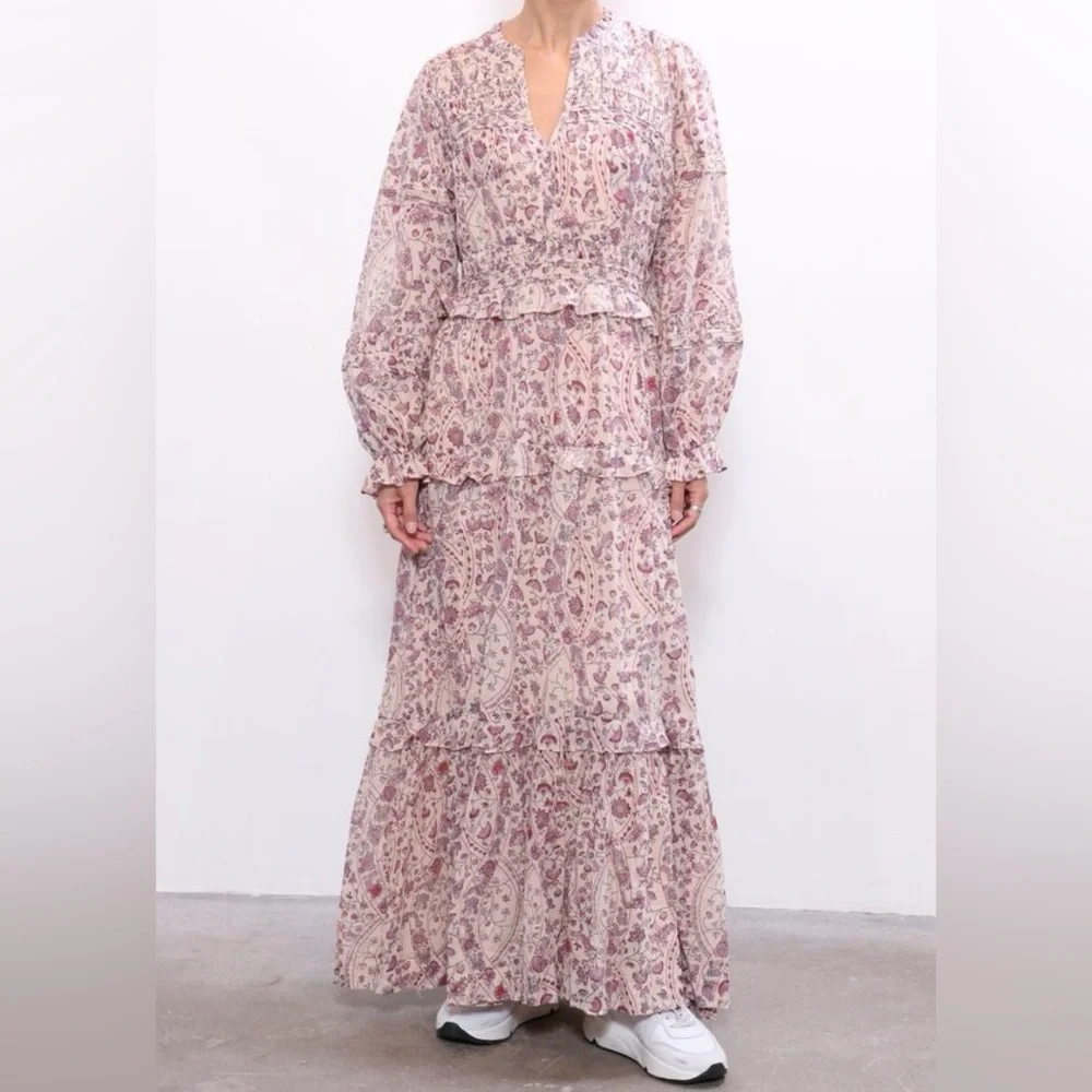 Isabel Marant Etoile Likoya Floral Maxi Dress in Ecru size 40 - Picture 1 of 11